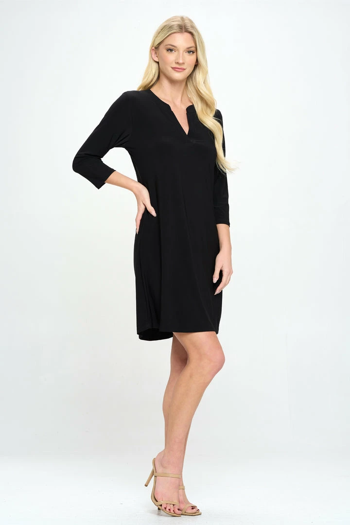 Jostar Dresses HIT Notch Neck Quarter Sleeve Dress-776HT-QRS1