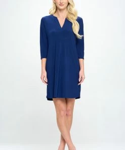 Jostar Dresses HIT Notch Neck Quarter Sleeve Dress-776HT-QRS1
