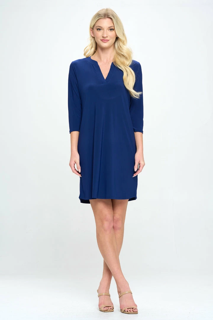 Jostar Dresses HIT Notch Neck Quarter Sleeve Dress-776HT-QRS1