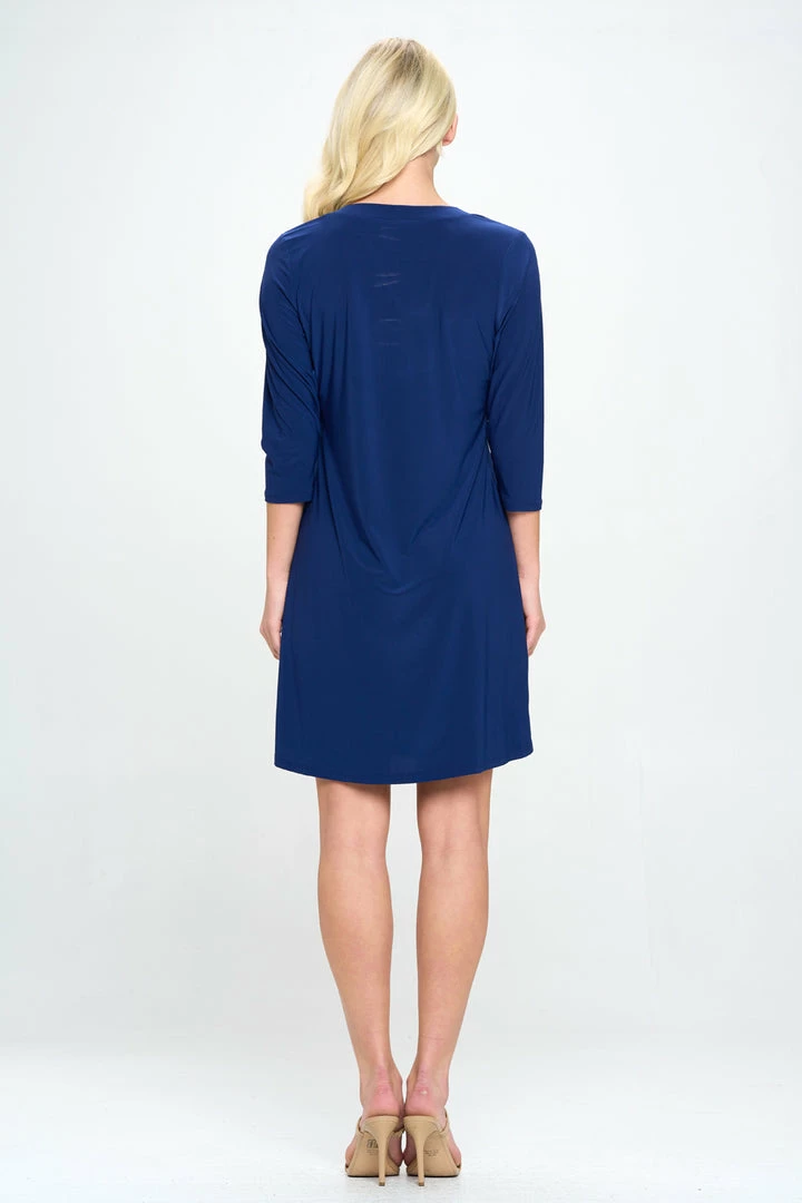 Jostar Dresses HIT Notch Neck Quarter Sleeve Dress-776HT-QRS1
