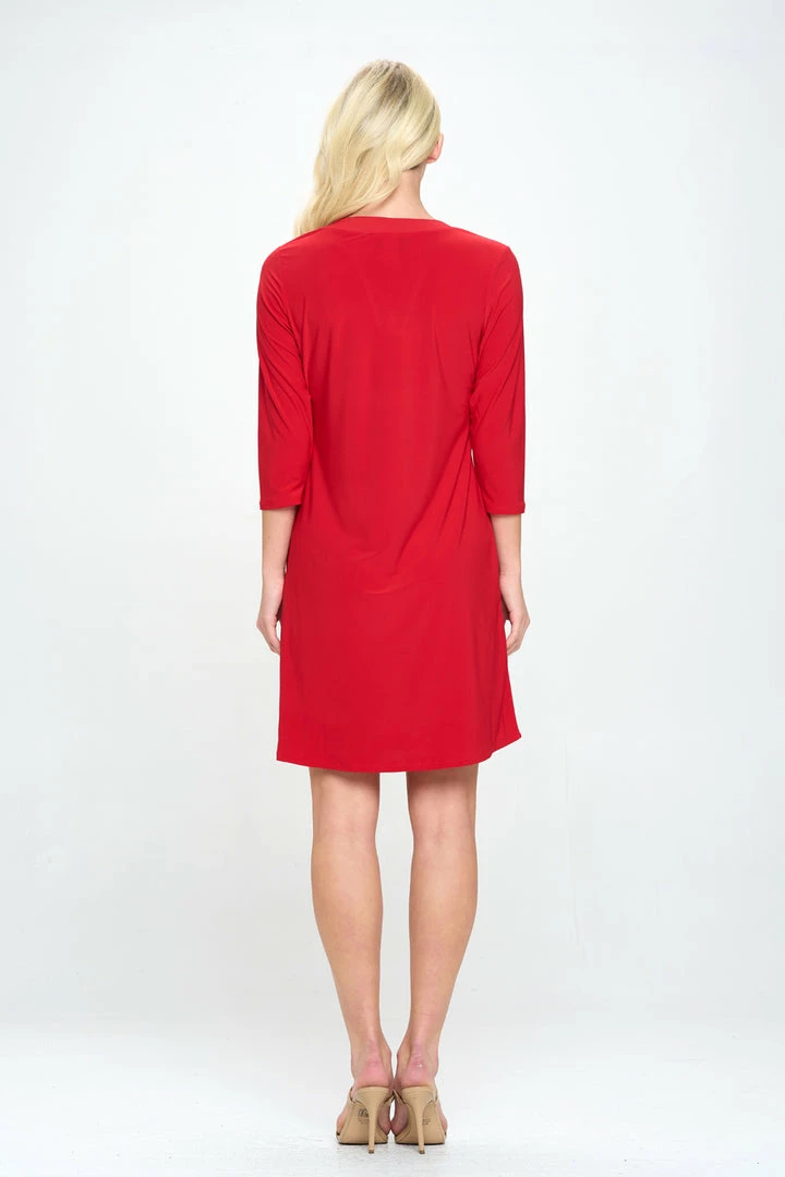 Jostar Dresses HIT Notch Neck Quarter Sleeve Dress-776HT-QRS1