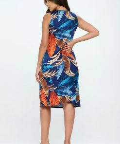 Jostar Online VC V-Neck Midi Tank Dress With Side Slit-780VC-TRP1-W361 Dresses