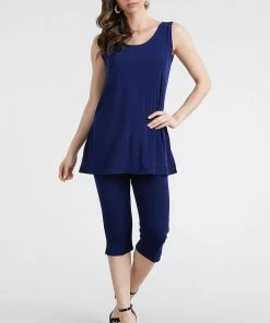 Jostar Women's Stretchy Tank Capri Pant Set-902BN-TRS1 Pants