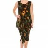 Jostar Women's Stretchy Tank Capri Set Sleeveless Plus Print, 902BN-TXP-W137