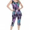 Pant Sets Jostar Women's Stretchy Tank Capri Pant Set Print-902BN-TRP1-W180