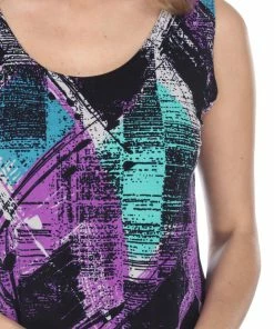 Pant Sets Jostar Women's Stretchy Tank Capri Pant Set Print-902BN-TRP1-W180