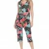 Pant Sets Jostar Women's Stretchy Tank Capri Pant Set Print-902BN-TRP1-W212