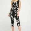 Pants Jostar Women's Stretchy Tank Capri Pant Set Print-902BN-TRP1-W309