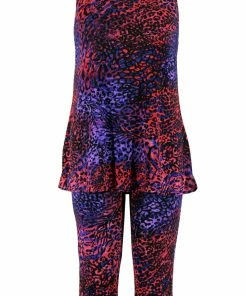 Pant Sets Jostar Women's Stretchy Tank Capri Pant Set Print-902BN-TRP1-W001