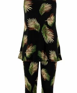 Jostar Women's Stretchy Tank Capri Pant Set Print-902BN-TRP1-W002 Pant Sets