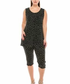 Jostar Women's Stretchy Tank Capri Pant Set Print-902BN-TRP1-W032 Pant Sets