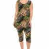 Jostar Women's Stretchy Tank Capri Pant Set Print-902BN-TRP1-W045 Pant Sets