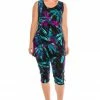 Jostar Women's Stretchy Tank Capri Pant Set Print-902BN-TRP1-W101