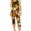 Pant Sets Jostar Women's Stretchy Tank Capri Pant Set Print-902BN-TRP1-W168