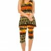 Jostar Women's Stretchy Tank Capri Pant Set Print-902BN-TRP1-W174