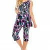 Jostar Women's Stretchy Tank Capri Pant Set Print-902BN-TRP1-W195