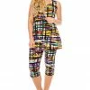 Jostar Women's Stretchy Tank Capri Pant Set Print-902BN-TRP1-W198 Pant Sets