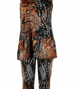 Jostar Women's Stretchy Tank Capri Pant Set Print-902BN-TRP1-W207