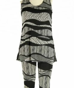 Jostar Women's Stretchy Tank Capri Pant Set Print-902BN-TRP1-W715 Pant Sets