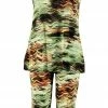 Pant Sets Jostar Women's Stretchy Tank Capri Pant Set Print-902BN-TRP1-W873