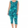 Jostar Women's Stretchy Tank Capri Pant Set Print-902BN-TRP1-W984 Pant Sets