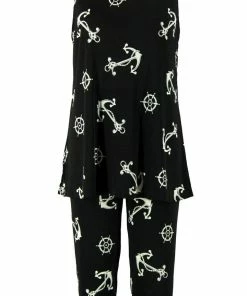 Jostar Women's Stretchy Tank Capri Set Sleeveless Plus Print, 902BN-TXP-W981 Pant Sets