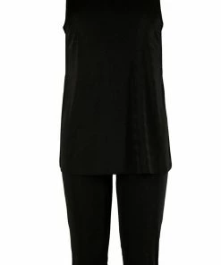 Pant Sets Jostar Women's Stretchy Tank Capri Pant Set Sleeveless Plus Size - Made In USA, 902BN-TX