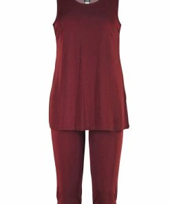 Jostar Women's Stretchy Tank Capri Pant Set-902BN-TRS1 Pants