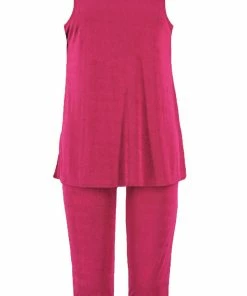 Jostar Women's Stretchy Tank Capri Pant Set-902BN-TRS1 Pants