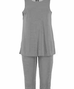 Jostar Women's Stretchy Tank Capri Pant Set-902BN-TRS1 Pants