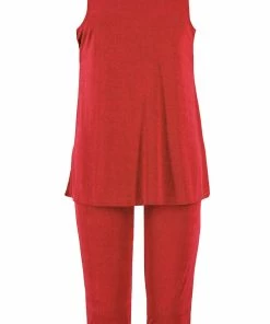 Jostar Women's Stretchy Tank Capri Pant Set-902BN-TRS1 Pants