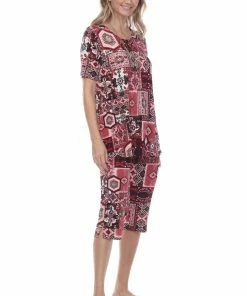 Jostar Women's Stretchy Capri Pants Set Short Sleeve Plus Print, 903BN-SXP1-W166