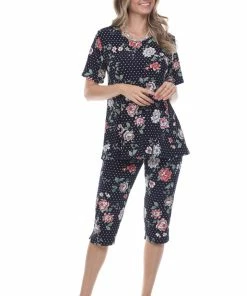 Jostar Women's Stretchy Capri Pant Set Short Sleeve Print-903BN-SRP1-W211