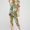 Pant Sets Jostar Women's Stretchy Capri Pant Set Short Sleeve Print-903BN-SRP1-W311