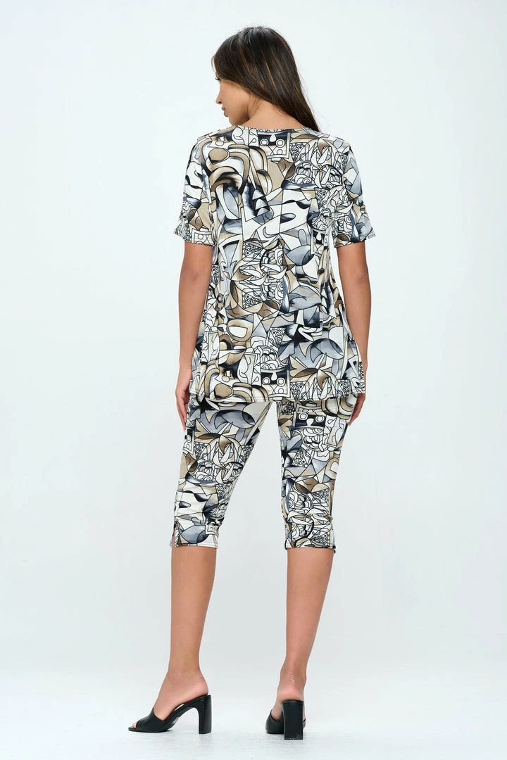 Jostar Capri Pant Set Short Sleeve - 903BN-SRP1-W329