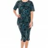 Pant Sets Jostar Women's Stretchy Capri Pants Set Short Sleeve Plus Print, 903BN-SXP-W014