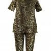 Jostar Women's Stretchy Capri Pant Set Short Sleeve Print-903BN-SRP1-W757 Pant Sets