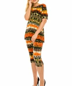 Pant Sets Jostar Women's Stretchy Capri Pants Set Short Sleeve Plus Print, 903BN-SXP-W174