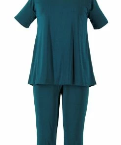 Jostar Women's Stretchy Capri Pant Set Short Sleeve-903BN-SRS1 Pant Sets