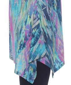 Jostar Women's HIT V-Neck Binding Top Half Sleeve Print-313HT-QRP1-W257 Quarter Sleeves