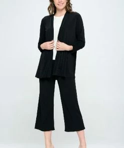 Jostar Online BNS Long Sleeve Cardigan With Wide Leg Angle Pants Set-934BN-LRS1-K
