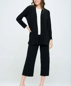 Jostar Online BNS Long Sleeve Cardigan With Wide Leg Angle Pants Set-934BN-LRS1-K