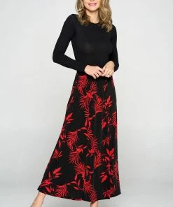 Jostar Women's Stretchy Flare Skirt-602BN-ARP2-W102