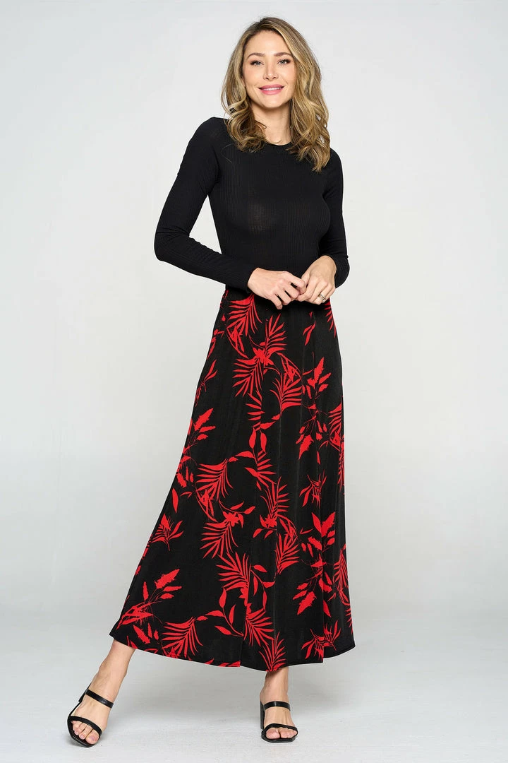 Jostar Women's Stretchy Flare Skirt-602BN-ARP2-W102