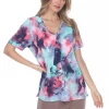 Jostar Cascade Drop Short Sleeve Top-356HT-SRP1-W252 Tops
