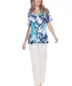 Jostar Tops Cascade Drop Short Sleeve Top-356HT-SRP1-W258